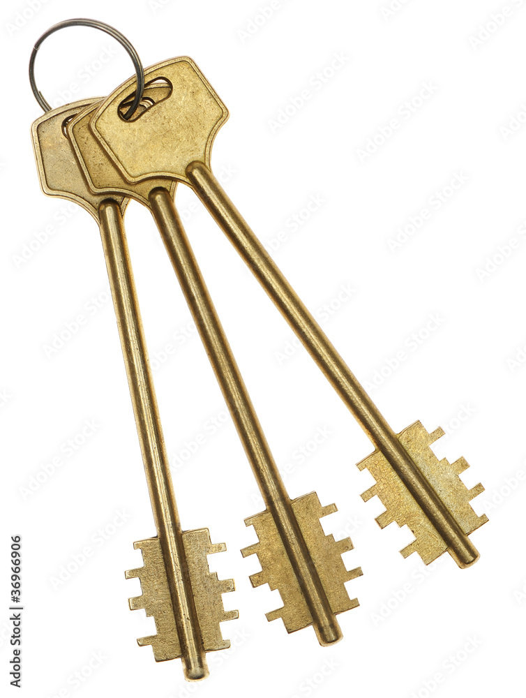 Three gold keys