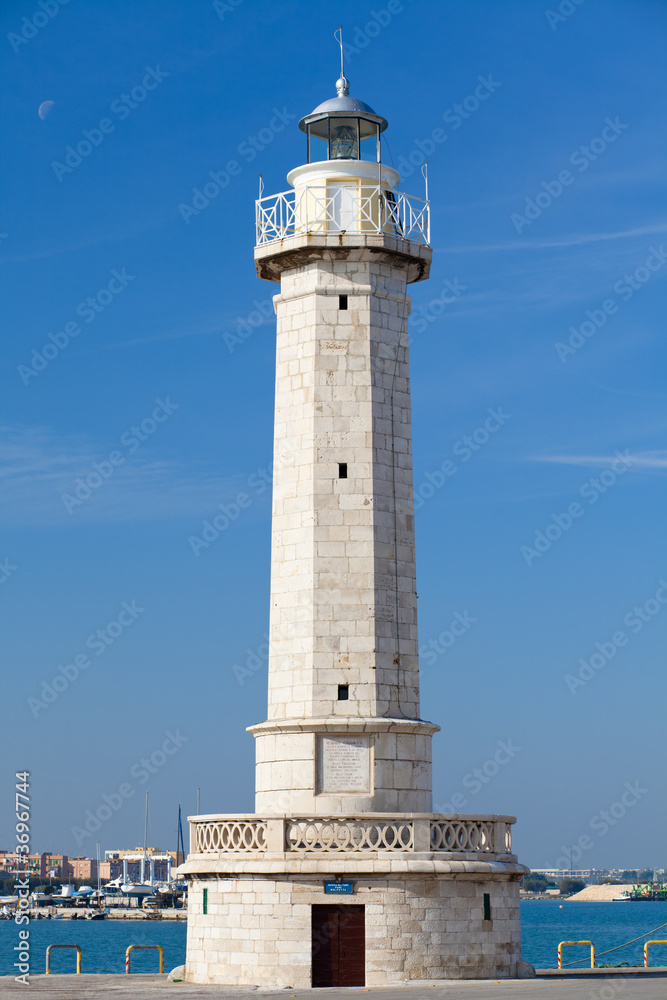 Lighthouse of Molfetta, Apulia, Italy. Built in 1857.