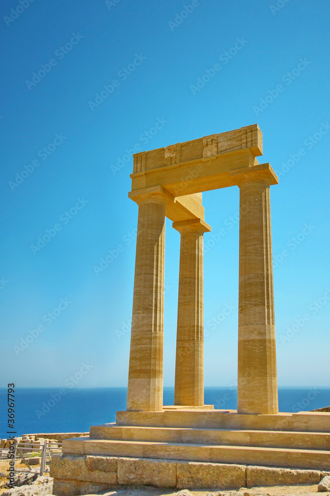 Ancient Acropolis in Rhodes. Greece