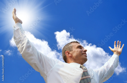 The smiling successful businessman