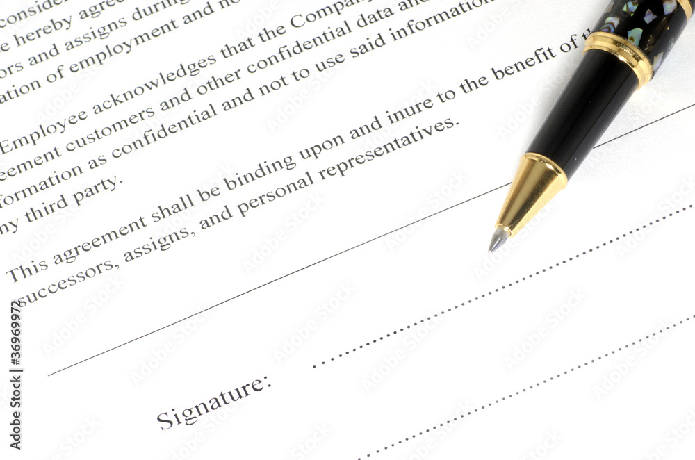Contract ready for signature Contract ready for signature
