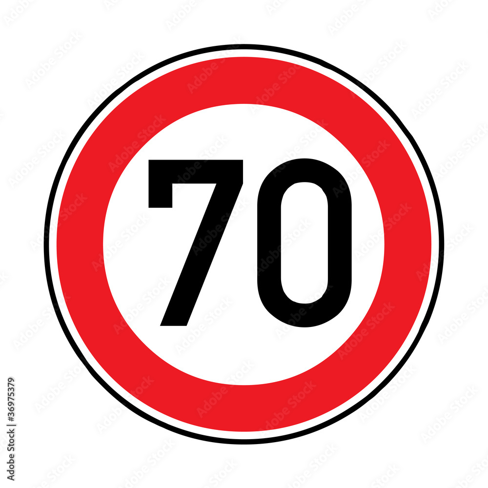 Verkehrsschild - 274 Höchstgeschwindigkeit Verkehrsschild - 274 Höchstgeschwindigkeit