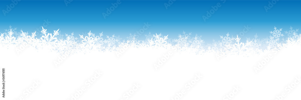 Eisblumen, Schneeflocken, Panorama, Banner, Webdesign