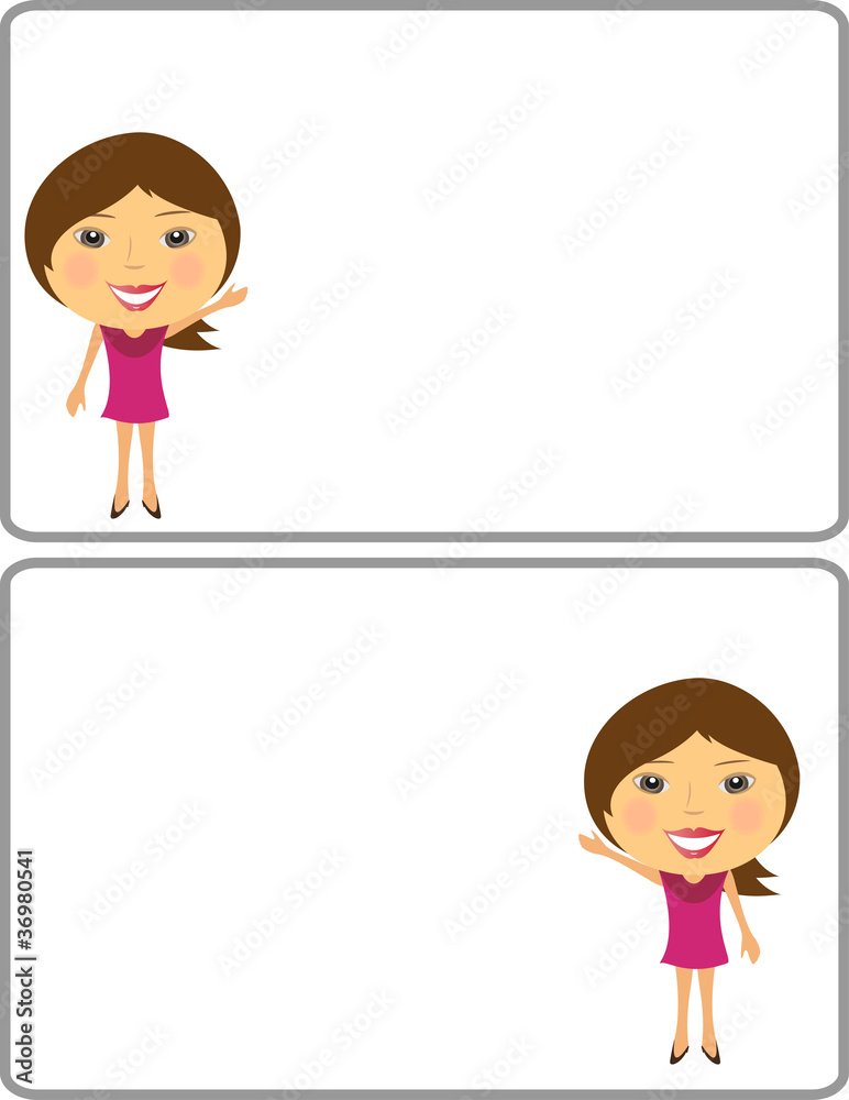 cute cheerful girl advertising and showing copy space for text cute cheerful girl advertising and showing copy space for text