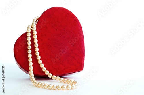 Necklace in a heart case
