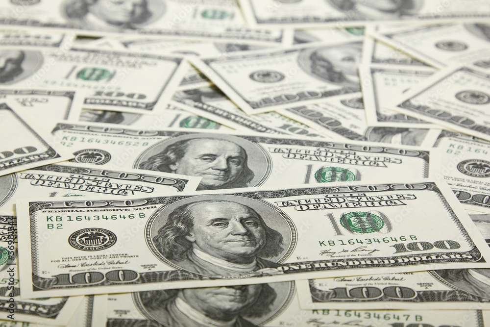 Fototapeta premium Money Pile $100 dollar bills