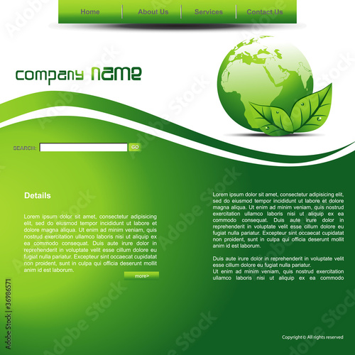 eco theme vector layout