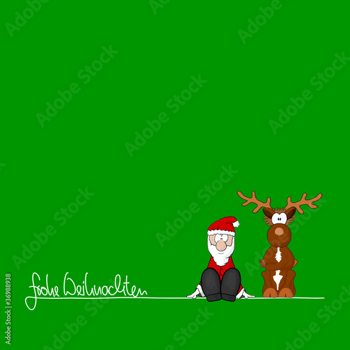 weihnachtsmann & rentier VI