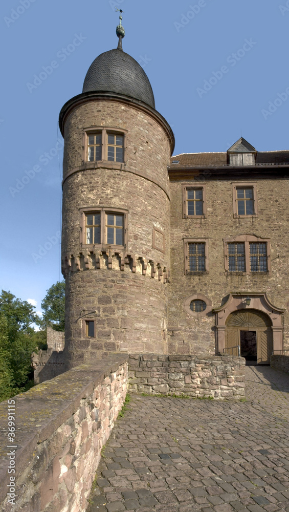 Wertheim Castle detail at summer time