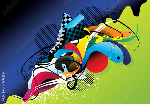 abstract shapes color vector