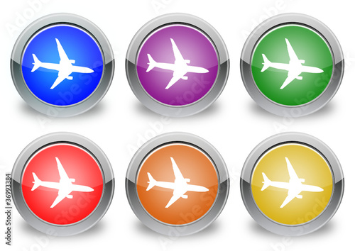 Airplain "6 buttons of different colors"