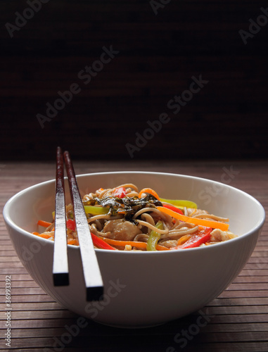Buckwheat noodles in Japanese style