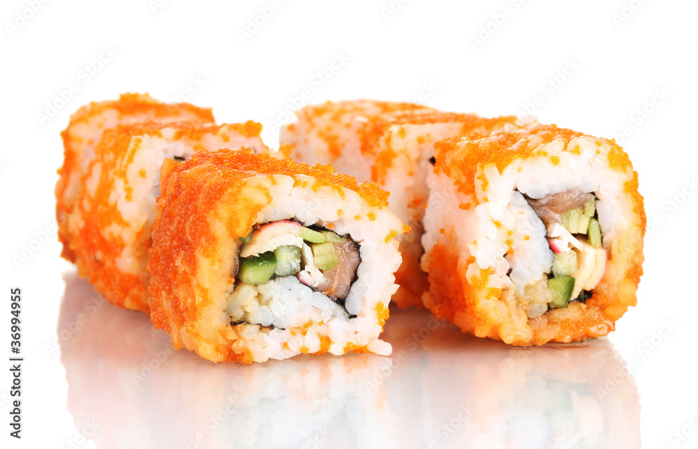 delicious sushi isolated on white delicious sushi isolated on white