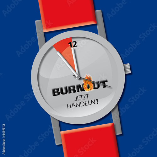 Zeit laeuft_Uhr_Burnout_ausgebrannt_fuenf vor Zwoelf photo