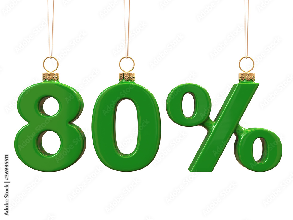 Eighty percent shaped Christmas green balls Eighty percent shaped Christmas green balls
