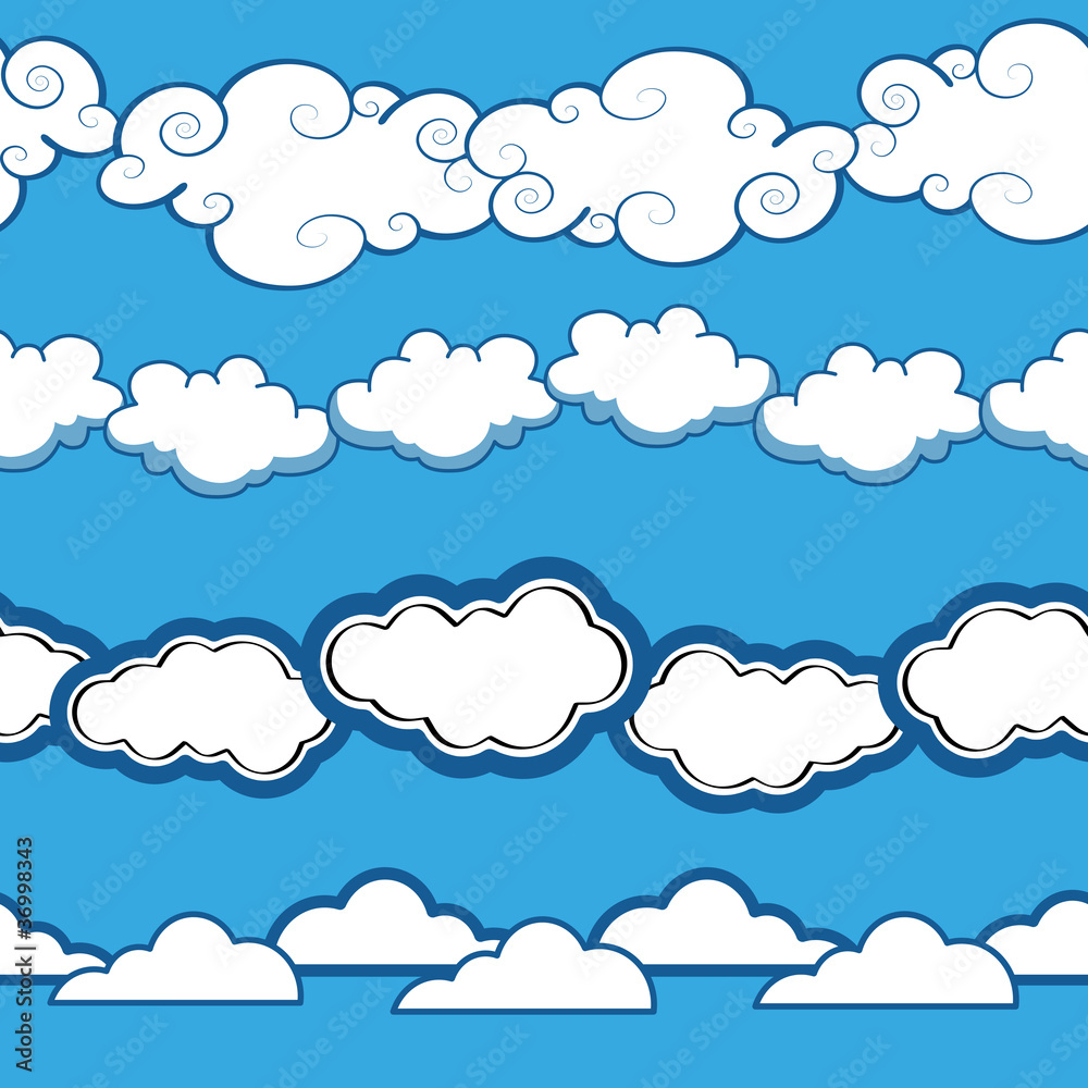 Seamless pattern of clouds