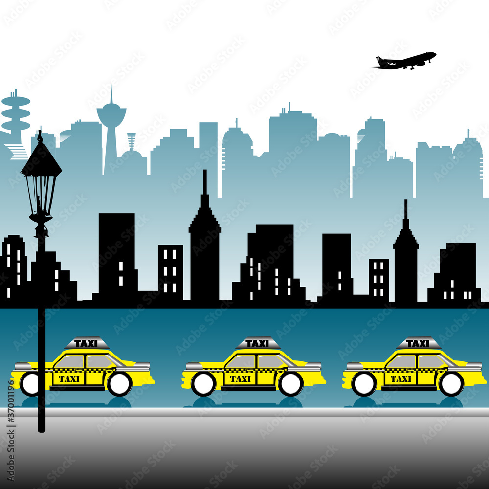 Obraz premium Taxi station