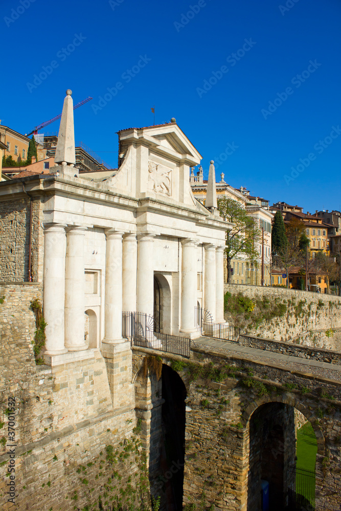 city gate Porta San Giacomo, Bergamo, Italy