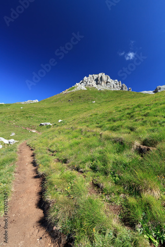 sentiero - footpath in Dolomites photo