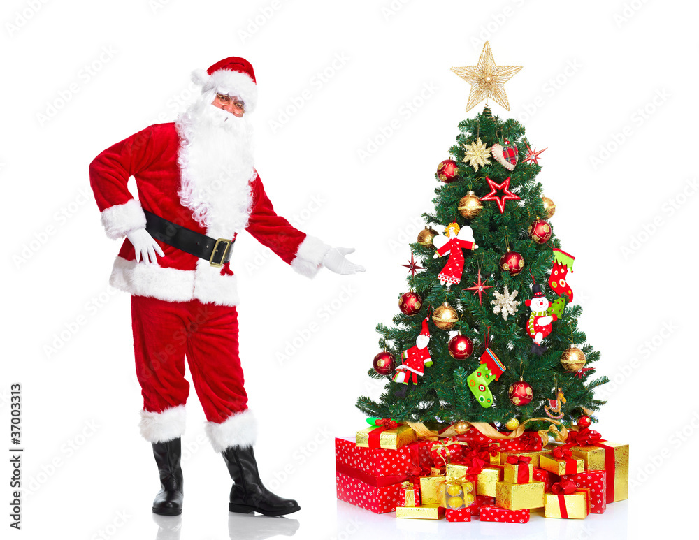 Santa Claus and Christmas Tree. Santa Claus and Christmas Tree.