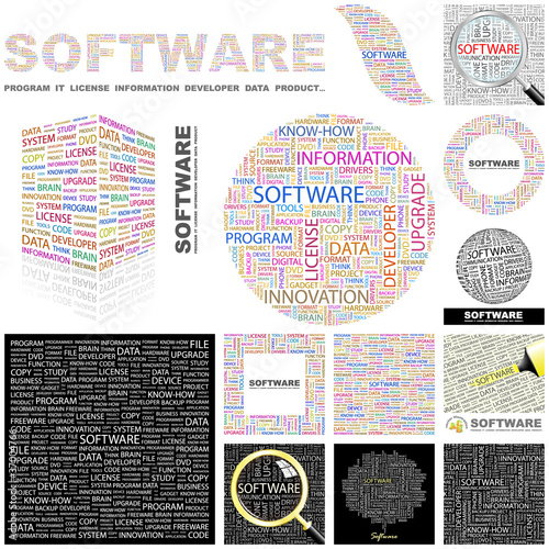 SOFTWARE concept illustration. GREAT COLLECTION.