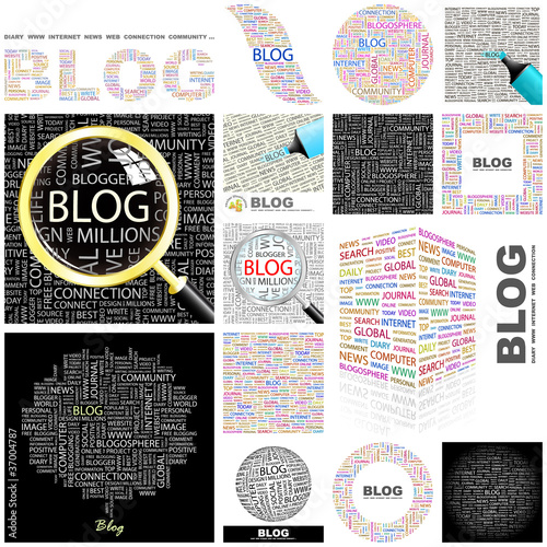 BLOG concept illustration. GREAT COLLECTION.