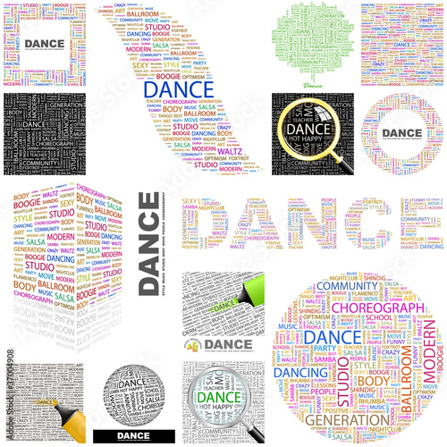 DANCE concept illustration. GREAT COLLECTION.