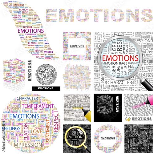 EMOTIONS concept illustration. GREAT COLLECTION.