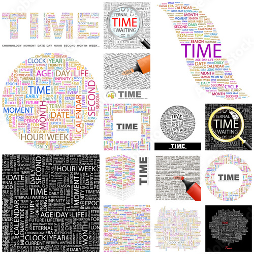 TIME concept illustration. GREAT COLLECTION.