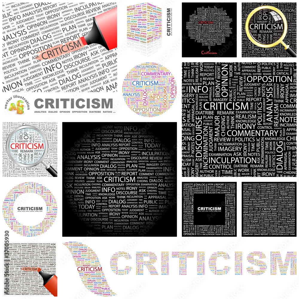 Fotografie CRITICISM. Concept illustration. GREAT COLLECTION.