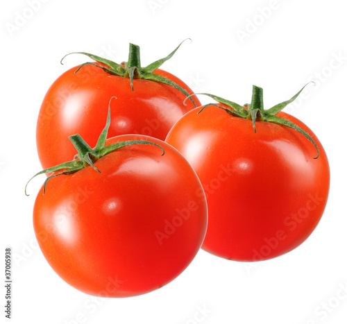 Red Tomatoes Isolated on White Background