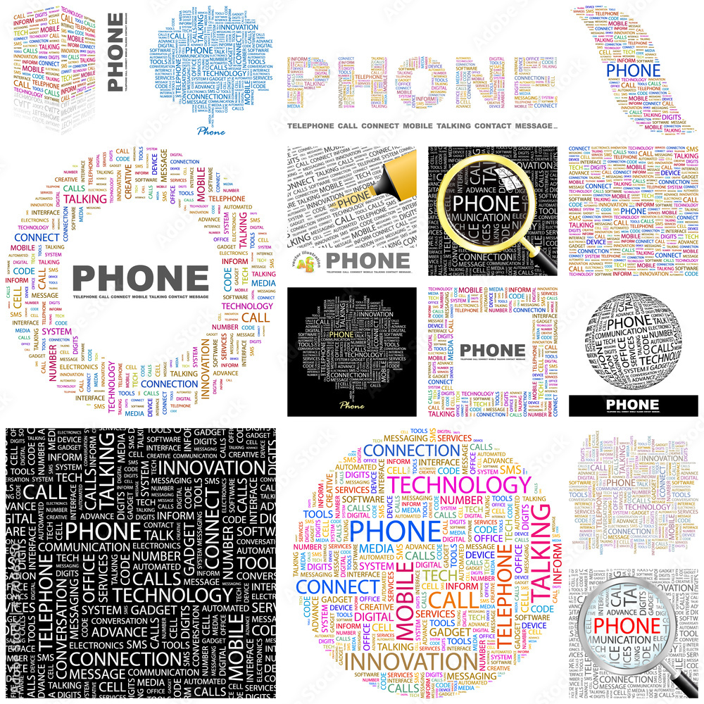 Fotografie PHONE. Concept illustration. GREAT COLLECTION.