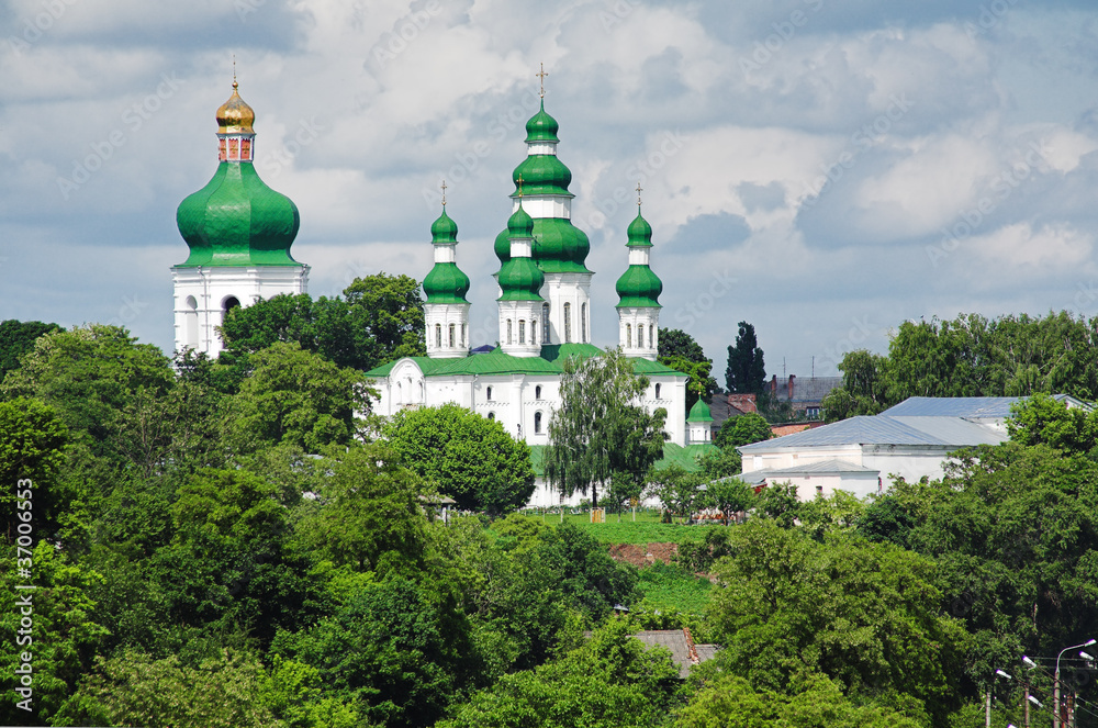 Trinity Cathedral of Trinity-Ilyinskiy Monastery in Chernigov, U
