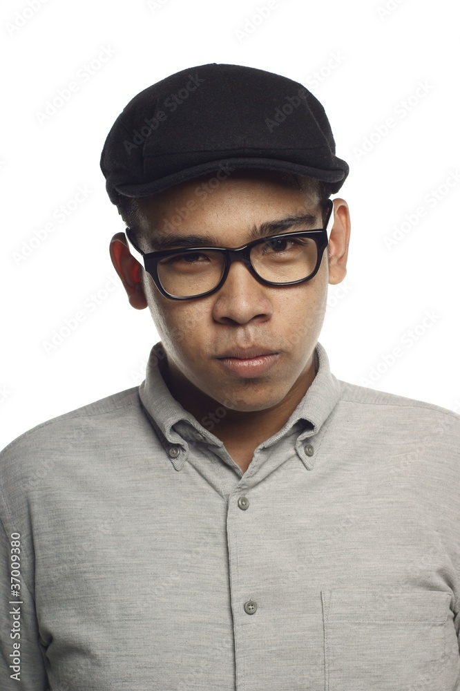 Ταπετσαρία Asian malay man looking at you with firm stare