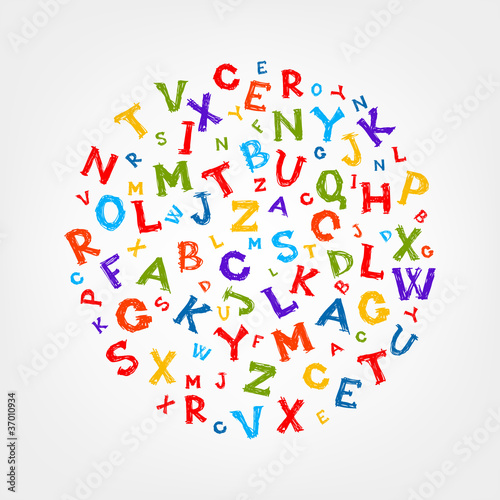 Sketch frame with letters for your design
