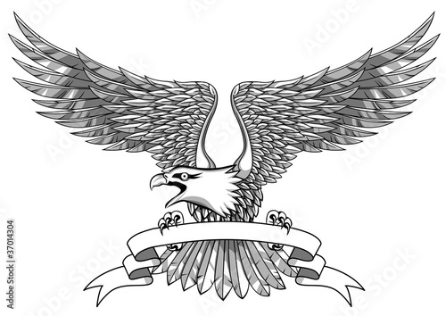 Eagle with emblem