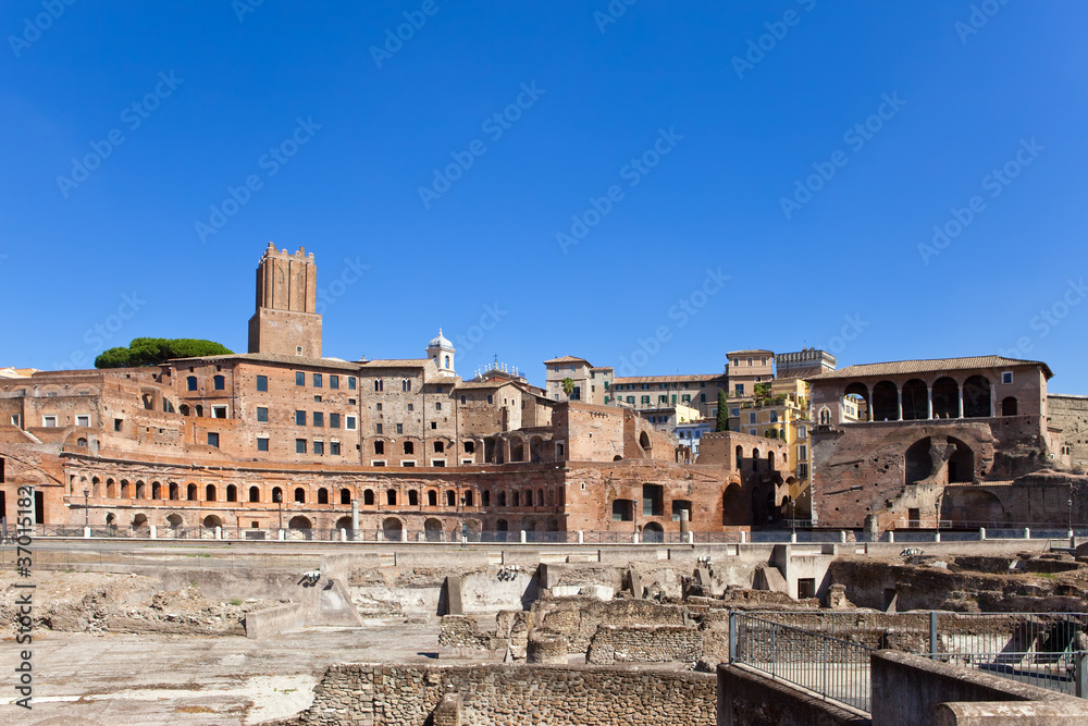 Italy. Rome. Ruins of a forum of Trajan..