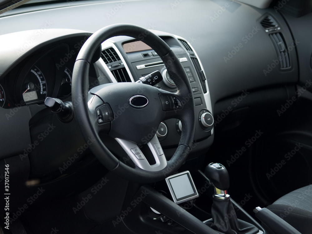 Interior of a modern vehicle