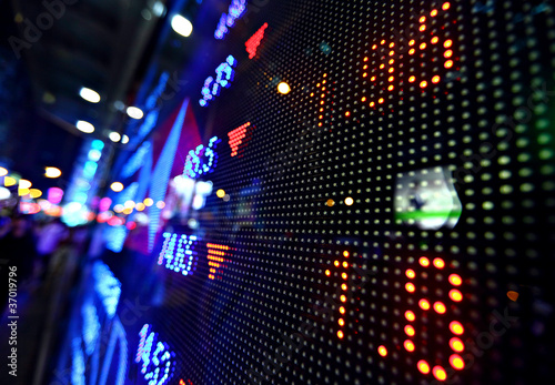 stock market price display abstract