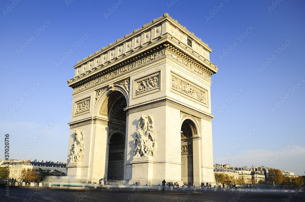 Arch of Triumph. Day time. Paric, France