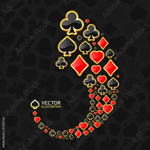 Vector gambling composition. Abstract background.