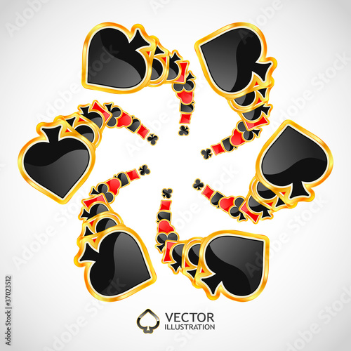 Vector gambling composition. Abstract illustration.