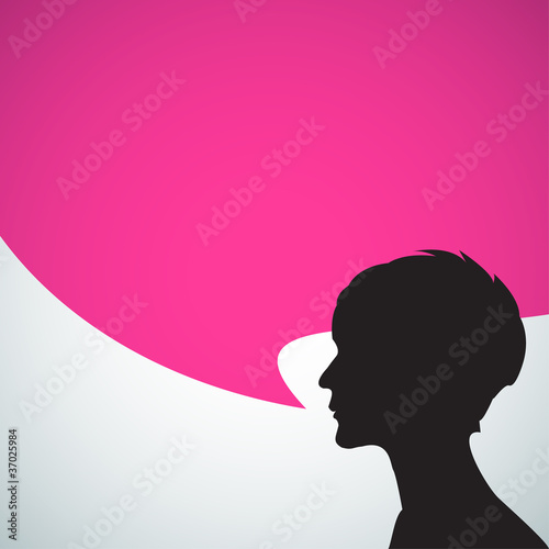 Abstract speaker silhouette