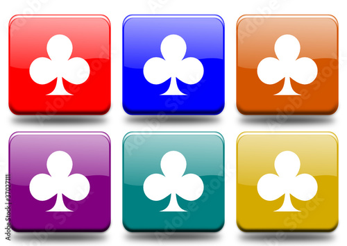 Card symbol "6 buttons of different colors"