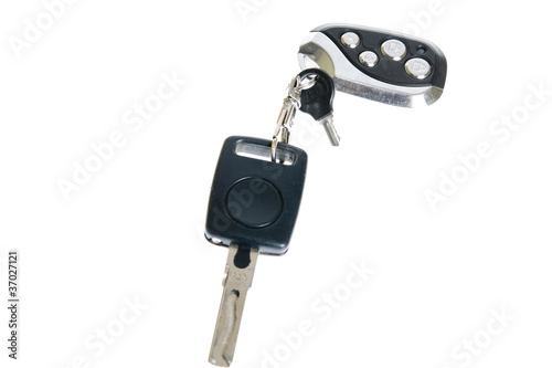 Car keys isolated on white background