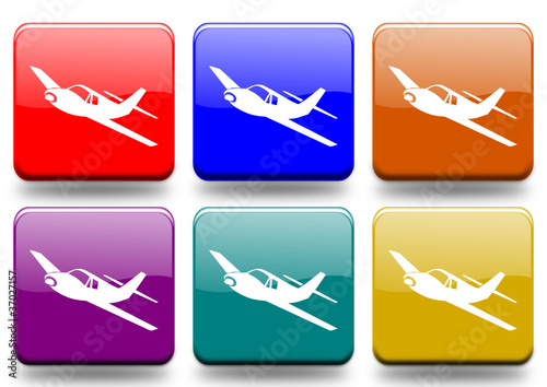 Airplain "6 buttons of different colors"
