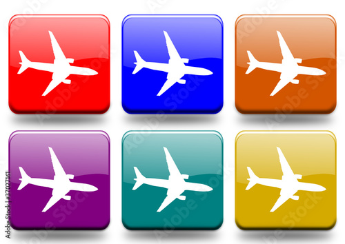 Airplain "6 buttons of different colors"