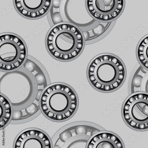 vector bearings illustration. Seamless wallpaper.