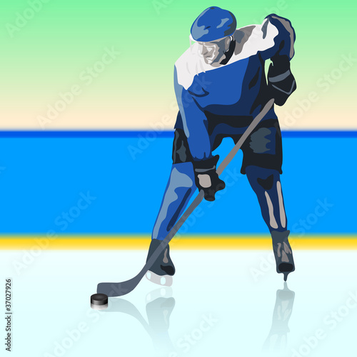 Ice hockey players. Vector illustration