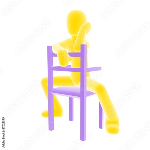 yellow person sitting C